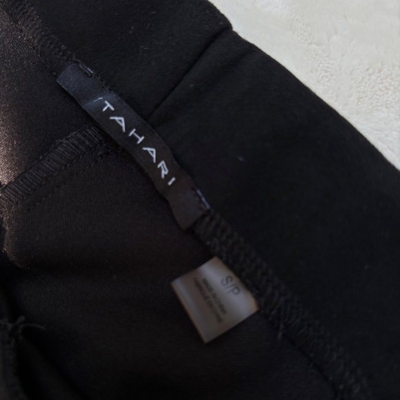 T BY TAHARI Black Pull On Black Faux Suede Pants Size S - Picture 8 of 12